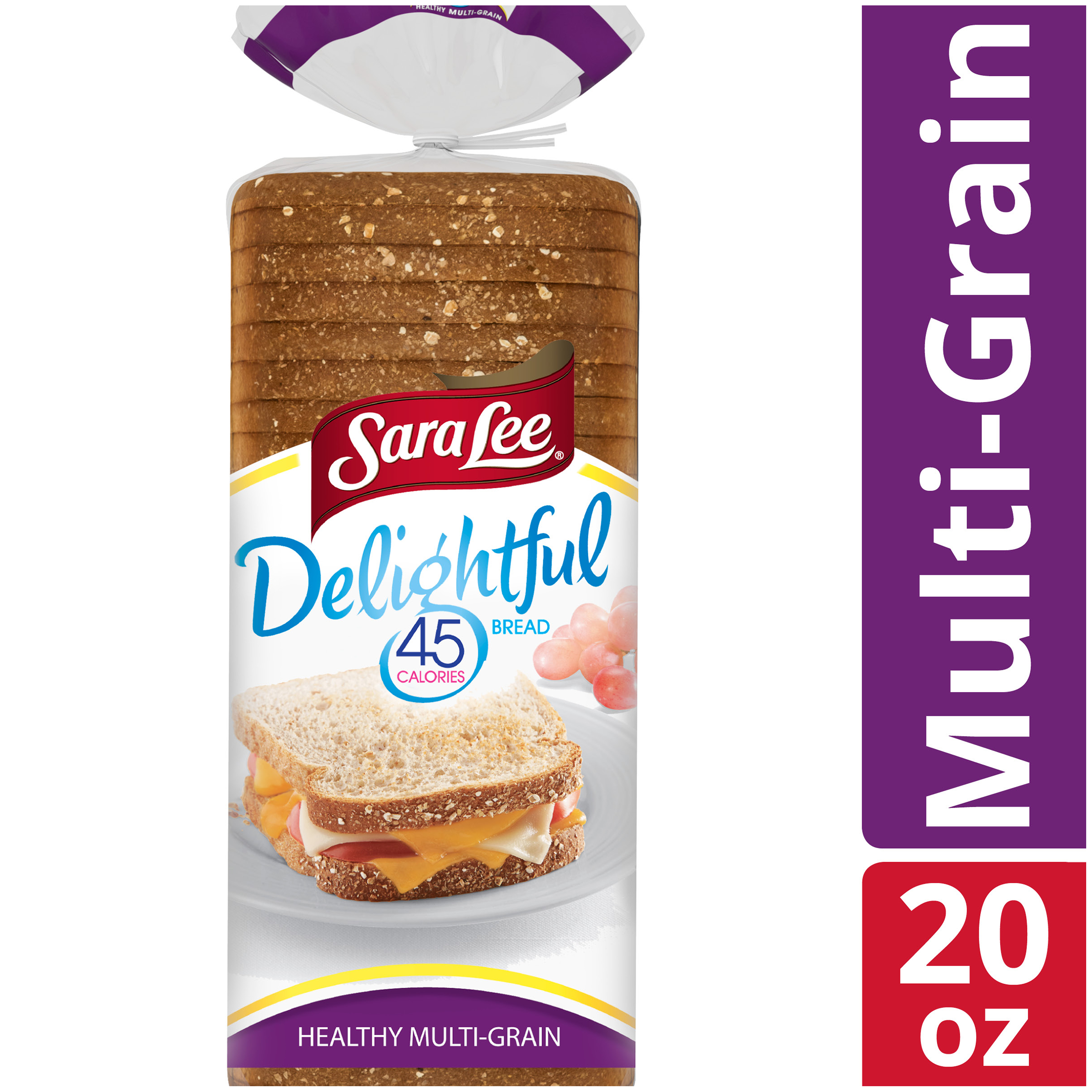 Sara Lee Delightful Healthy Multi-Grain Bread, 45 Calories per Slice, 1  Pound 4 Ounce Loaf – CrowdedLine Delivery