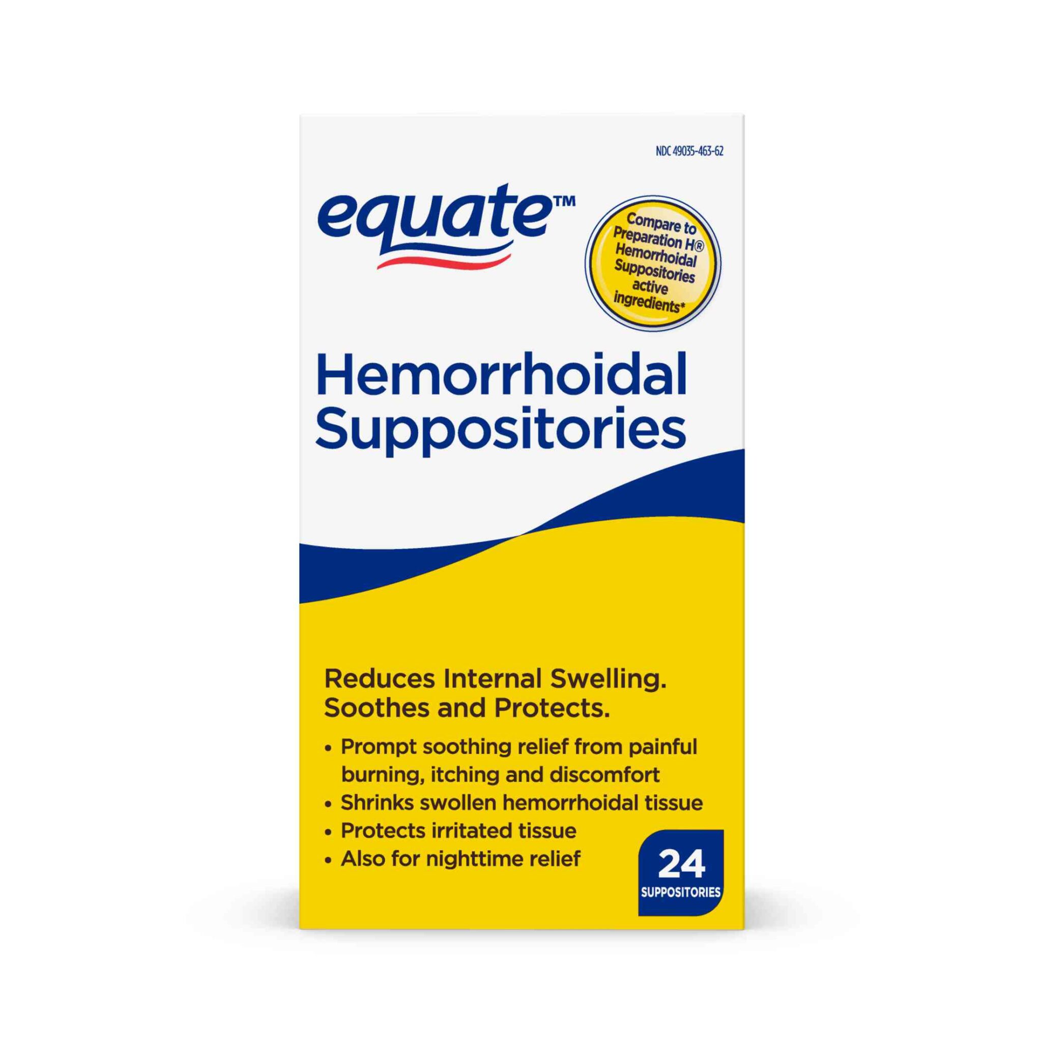 Equate Hemorrhoidal Suppositories 24 Count Crowdedline Delivery 